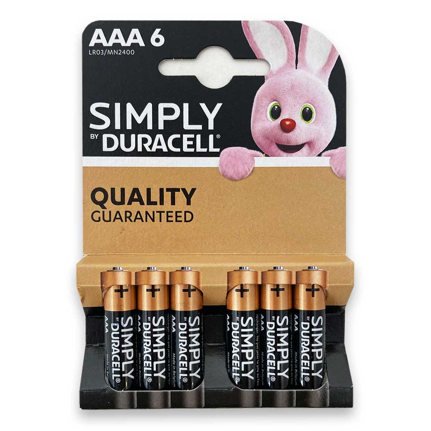 AAA Batteries 6 Pack Duracell ALDI.IE